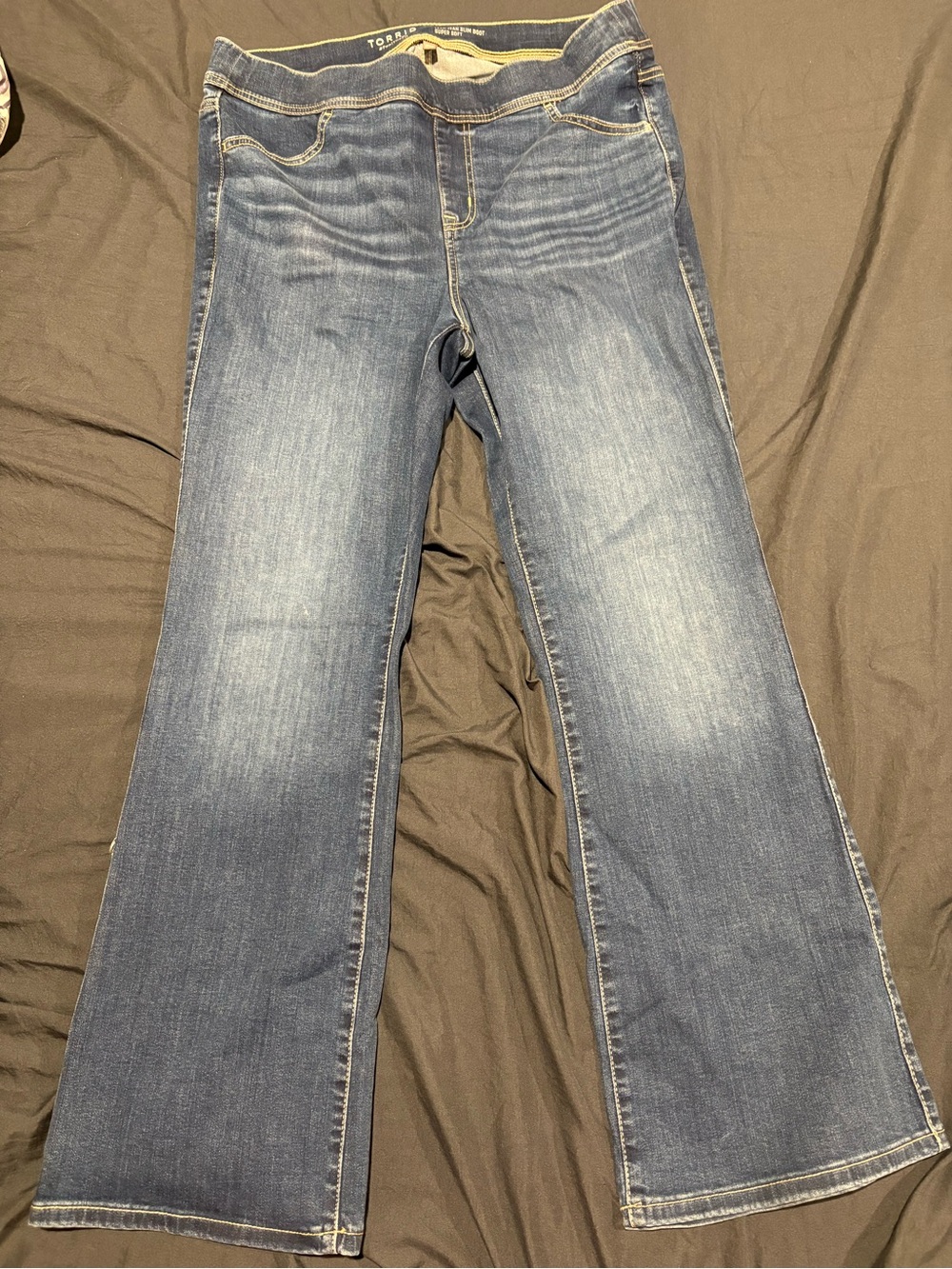 torrid Blue Flare Jeans with Subtle Fading